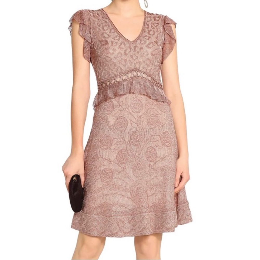 Roberto Cavalli Ruffle-trimmed Crochet-knit Dress - Picture 9 of 16